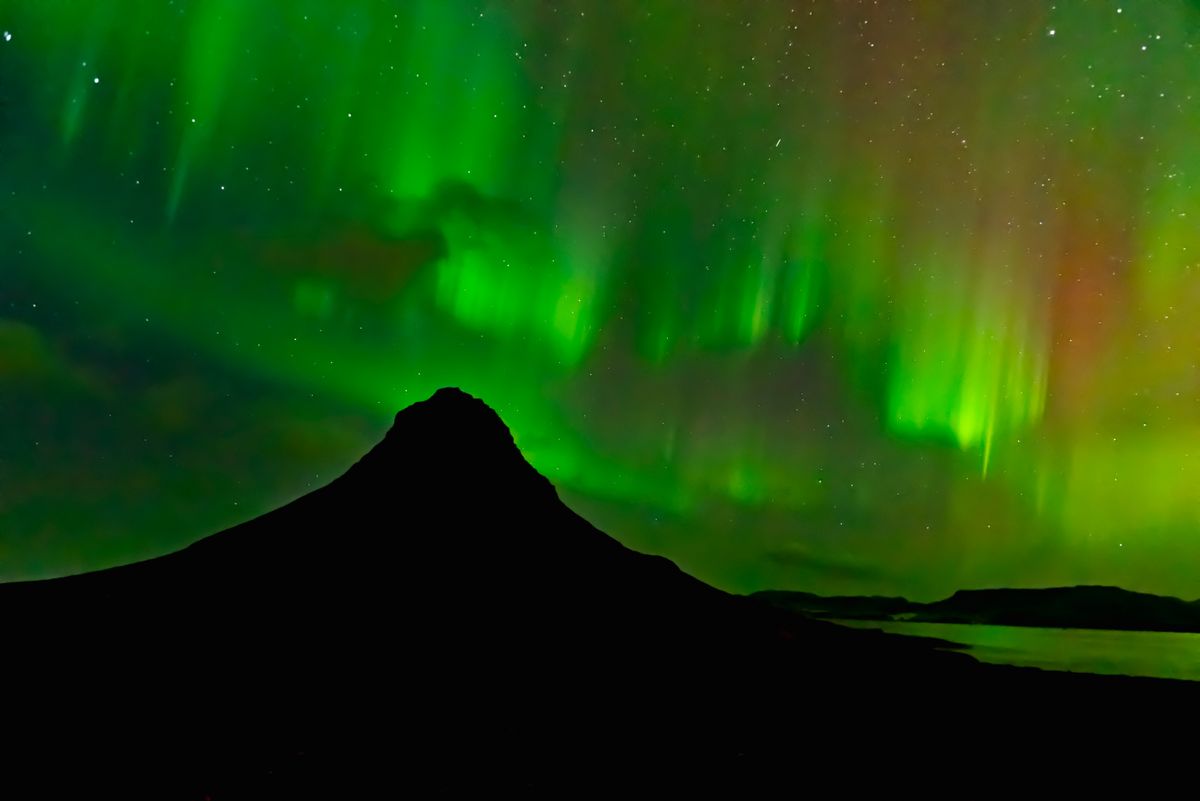 Aurora over peak