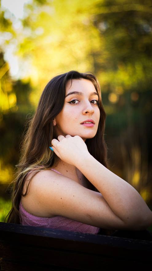 Portrait among trees
