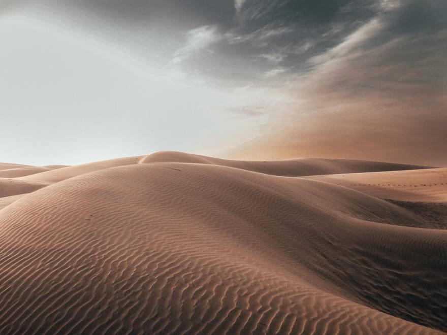 Dune ridge at dusk